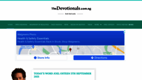 What Thedevotionals.com.ng website looked like in 2021 (2 years ago)