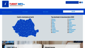 What Turistinfo.ro website looked like in 2021 (4 years ago)