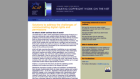 What The-acap.org website looked like in 2021 (4 years ago)