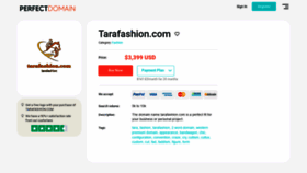What Tarafashion.com website looked like in 2021 (2 years ago)