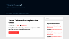 What Talisman-forum.pl website looked like in 2021 (2 years ago)