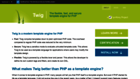 What Twig-project.org website looked like in 2021 (2 years ago)