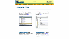 What Textpad.com website looked like in 2021 (2 years ago)