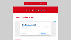 What Texttospeechrobot.com website looked like in 2021 (2 years ago)