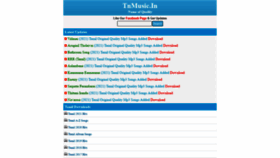What Tnmusic.in website looked like in 2021 (2 years ago)