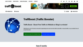 What Traffboost.net website looked like in 2021 (3 years ago)
