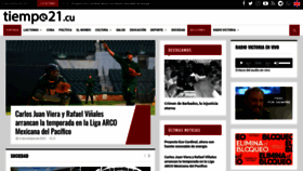 What Tiempo21.cu website looked like in 2021 (2 years ago)