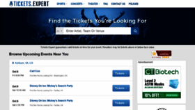 What Tickets.expert website looked like in 2021 (2 years ago)