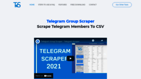 What Telegramgroupscraper.com website looked like in 2021 (2 years ago)