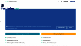 What Testlerim.org website looked like in 2021 (3 years ago)