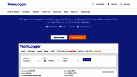 What Teamlogger.com website looked like in 2021 (2 years ago)