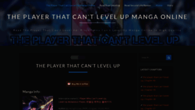 What Theplayerthatcantlevelup.com website looked like in 2021 (2 years ago)