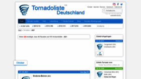 What Tornadoliste.de website looked like in 2021 (2 years ago)