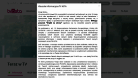 What Tvasta.pl website looked like in 2021 (2 years ago)