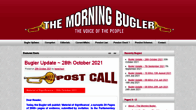 What Themorningbugler.com website looked like in 2021 (2 years ago)