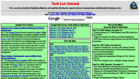What Techlawjournal.com website looked like in 2021 (2 years ago)