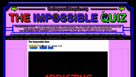 What Theimpossiblequiz.org website looked like in 2021 (2 years ago)