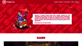 What Tributegames.com website looked like in 2021 (2 years ago)