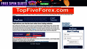 What Topfiveforex.com website looked like in 2021 (2 years ago)