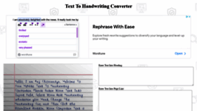 What Texttohandwriting.com website looked like in 2021 (2 years ago)
