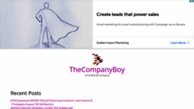 What Thecompanyboy.com website looked like in 2021 (2 years ago)