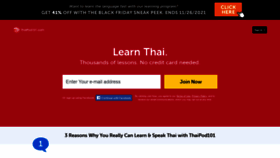 What Thaipod101.com website looked like in 2021 (3 years ago)