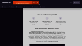 What Temp-mail.io website looked like in 2021 (4 years ago)