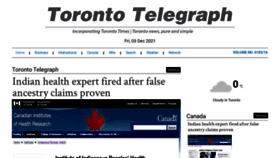 What Torontotelegraph.com website looked like in 2021 (2 years ago)