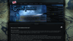 What Thronemaster.net website looked like in 2021 (2 years ago)