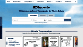 What Trauer.rhein-zeitung.de website looked like in 2021 (2 years ago)