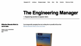 What Theengineeringmanager.com website looked like in 2021 (2 years ago)