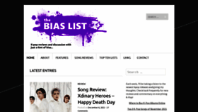 What Thebiaslist.com website looked like in 2021 (2 years ago)