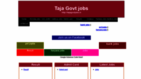 What Tajagovtjobs.in website looked like in 2021 (2 years ago)