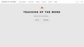 What Teachingoftheword.com website looked like in 2022 (2 years ago)