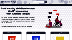 What Tutorialstonight.com website looked like in 2022 (2 years ago)