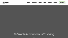 What Tusimple.com website looked like in 2022 (2 years ago)