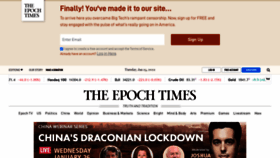 What Theepochtimes.com website looked like in 2022 (2 years ago)