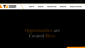 What Towson.edu website looked like in 2022 (3 years ago)