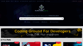 What Tutorialspoint.com website looked like in 2022 (3 years ago)