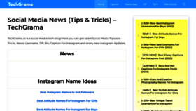 What Techgrama.in website looked like in 2022 (4 years ago)