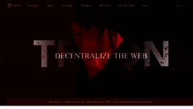 What Tron.network website looked like in 2022 (2 years ago)