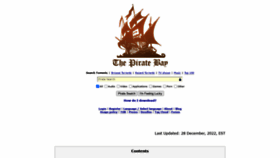 What Thepirate-bay.org website looked like in 2022 (2 years ago)