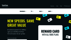 What Talktalk.co.uk website looked like in 2022 (3 years ago)
