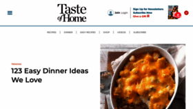 What Tasteofhome.com website looked like in 2022 (2 years ago)