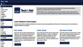 What Techonthenet.com website looked like in 2022 (2 years ago)