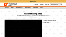 What Tennessee.edu website looked like in 2022 (2 years ago)