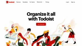 What Todoist.com website looked like in 2022 (2 years ago)