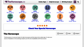 What Thehoroscope.co website looked like in 2022 (2 years ago)