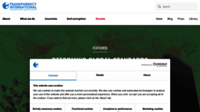 What Transparency.org website looked like in 2022 (3 years ago)