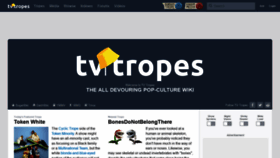 What Tvtropes.org website looked like in 2022 (2 years ago)